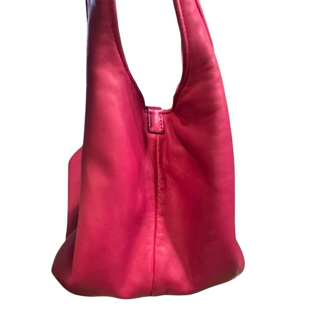 LOEWE Melon Pink Nappa Lambskin Leather Soft Hobo Bag Calle Tote Handbag Small - Picture 6 of 12